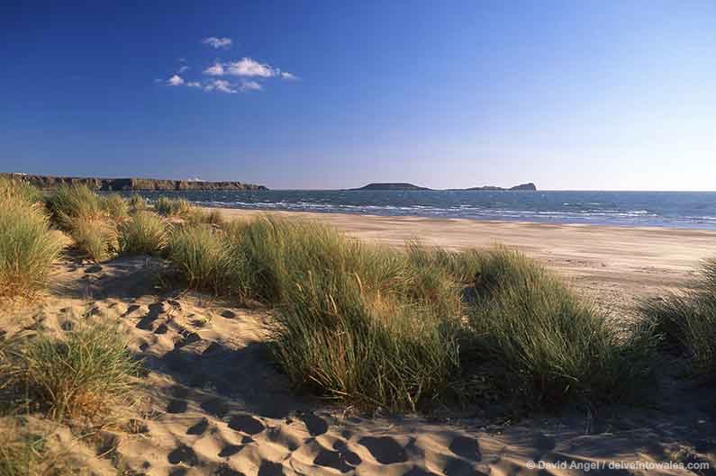 Image of Worm's Head from Llangennith beach