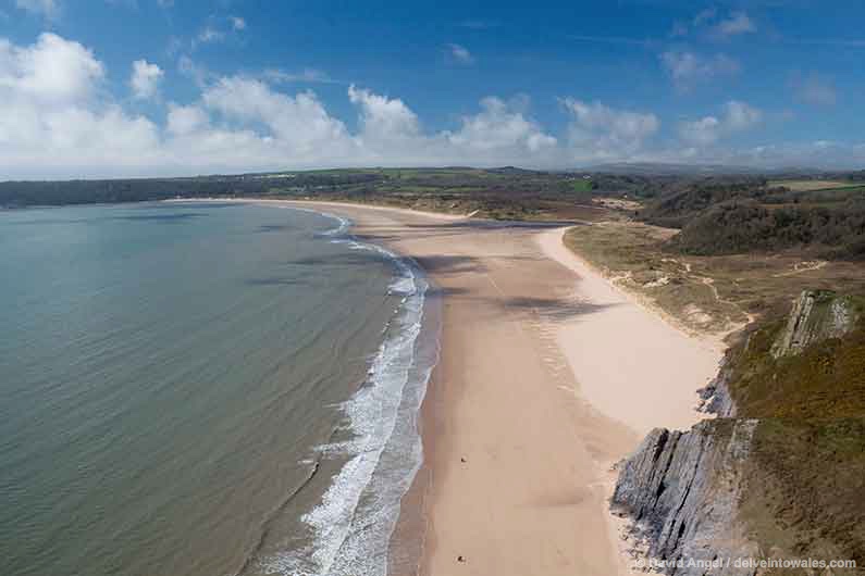 Image of Oxwich Bay beach Gower Peninsula Wales